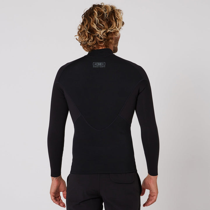 Ocean and Earth Double Black Long Sleeve Vest 1 5mm