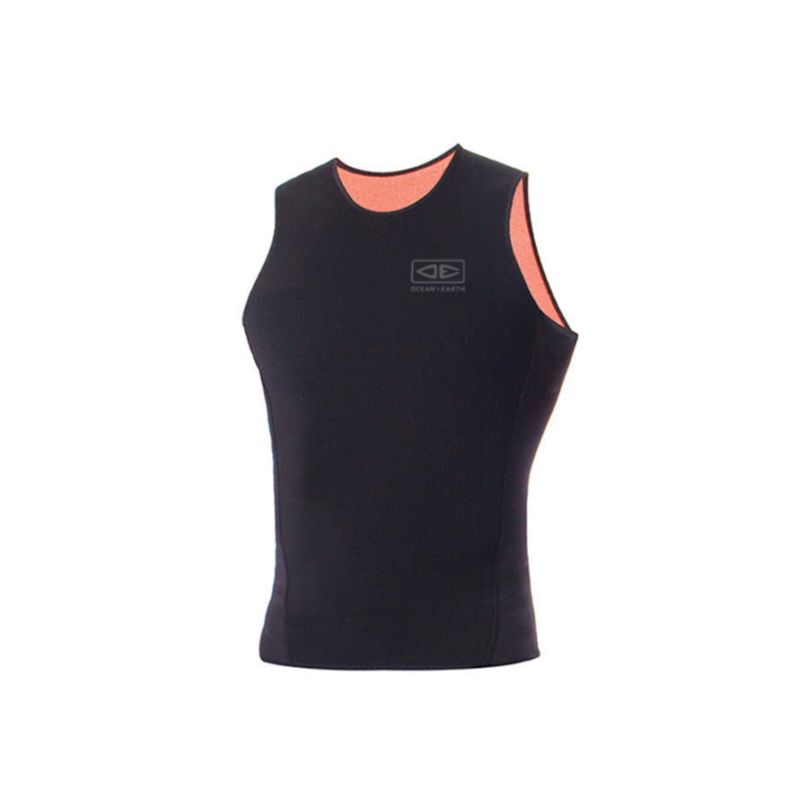 Ocean and Earth Double Black Sleeveless Vest 1 5mm