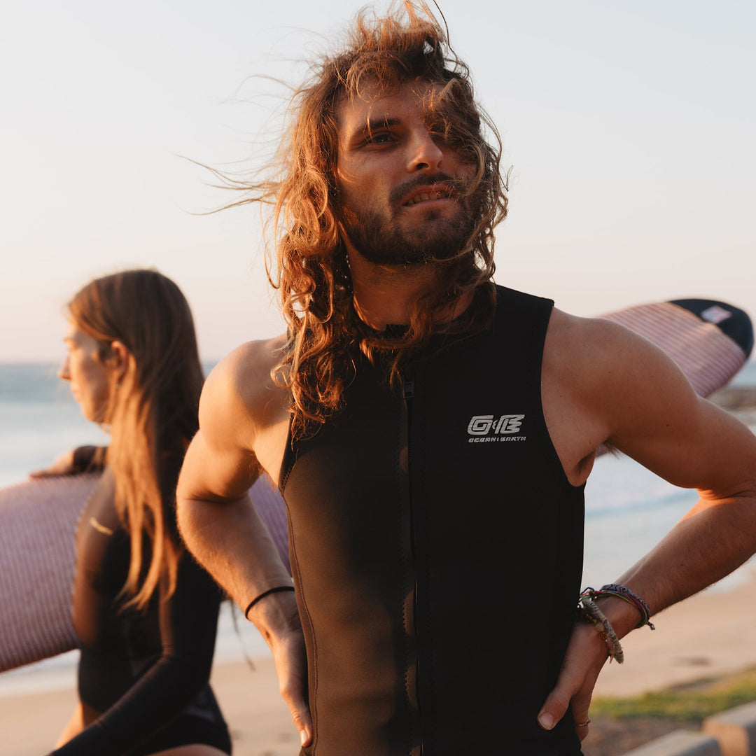 Ocean and Earth Heritage Front Zip Sleeveless Vest 1 5mm