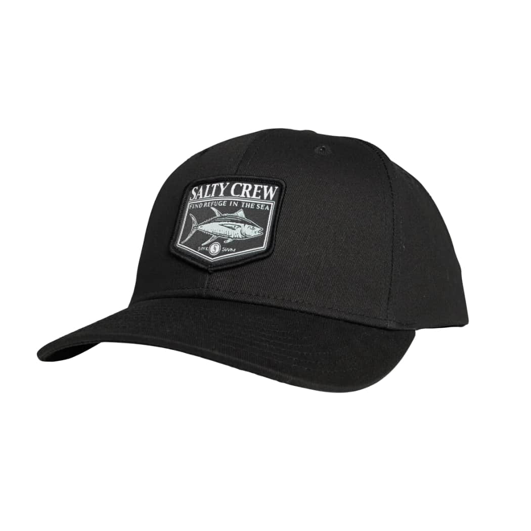 Salty Crew Angler 6 Panel Cap Black