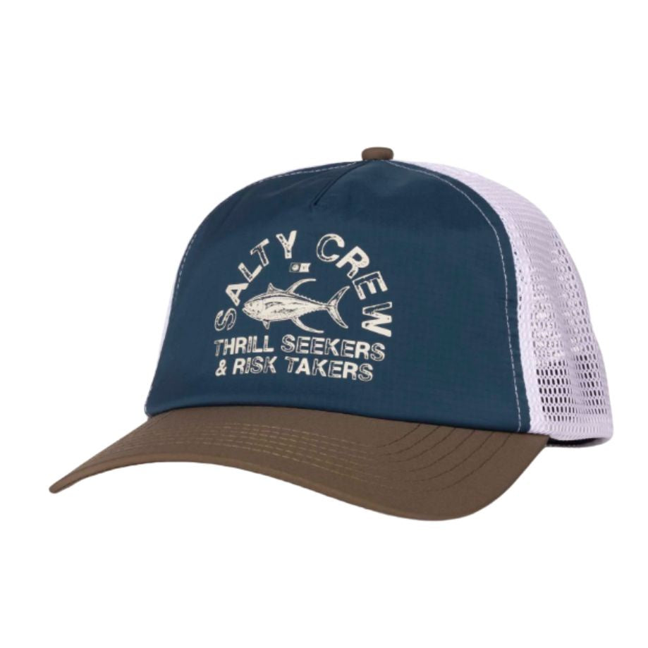 Salty Crew Stamped Trucker Deep Ocean Brown