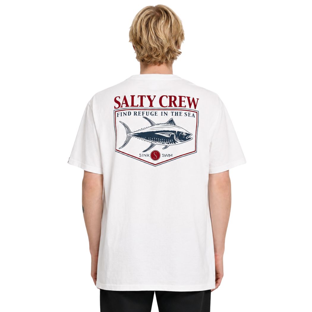 Salty Crew Angler Standard SS Tee White