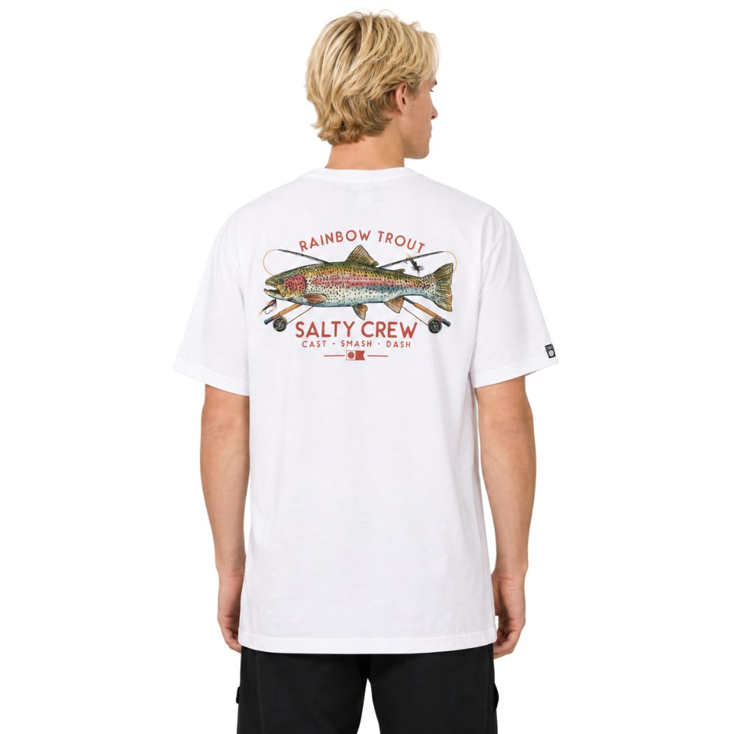 Salty Crew Trout Mount Premium Tee White