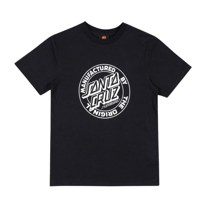 Santa Cruz Boys MFG Dot Front Tee Black