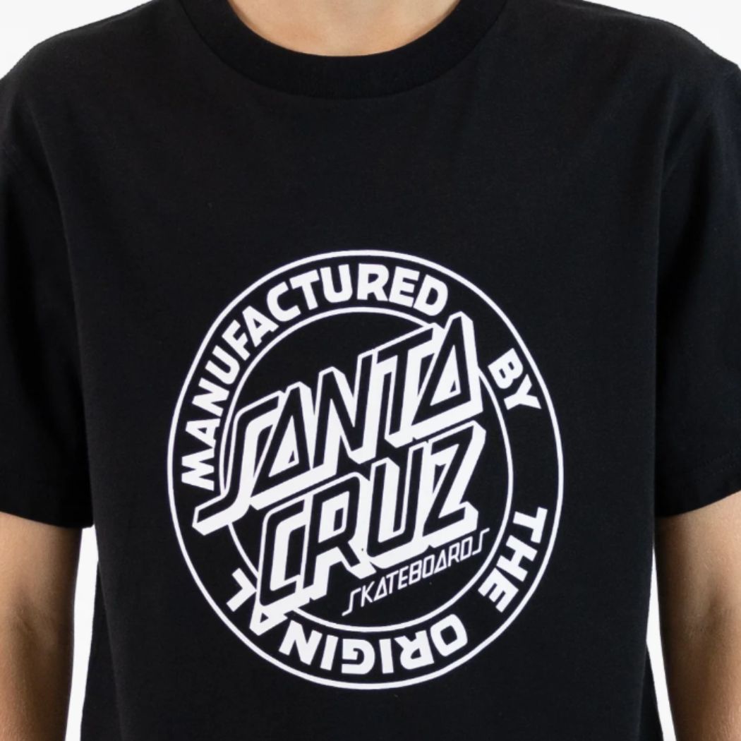 Santa Cruz Boys MFG Dot Front Tee Black