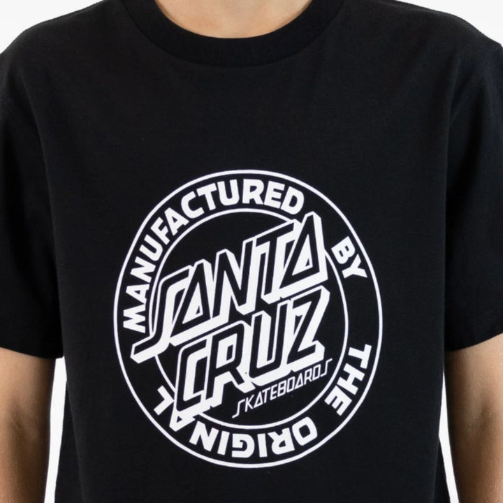 Santa Cruz Boys MFG Dot Front Tee Black