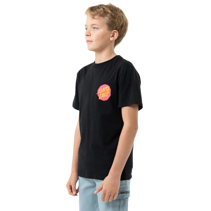 Santa Cruz Boys Meek Scratched Slasher Tee Black