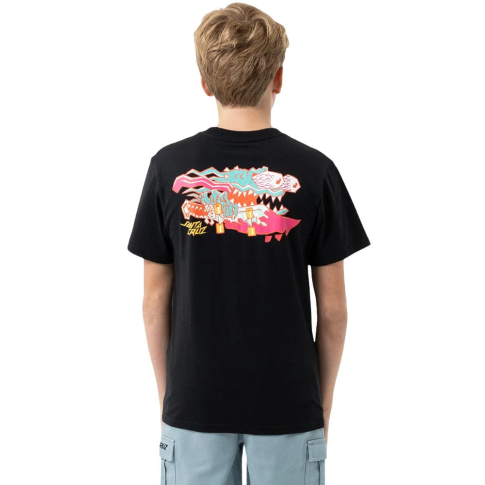 Santa Cruz Boys Meek Scratched Slasher Tee Black