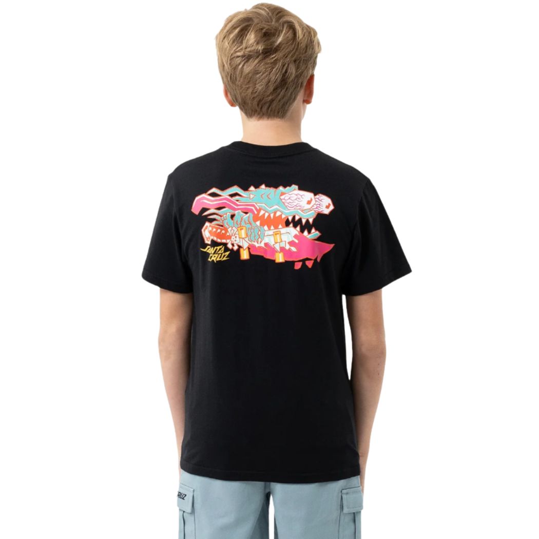 Santa Cruz Boys Meek Scratched Slasher Tee Black