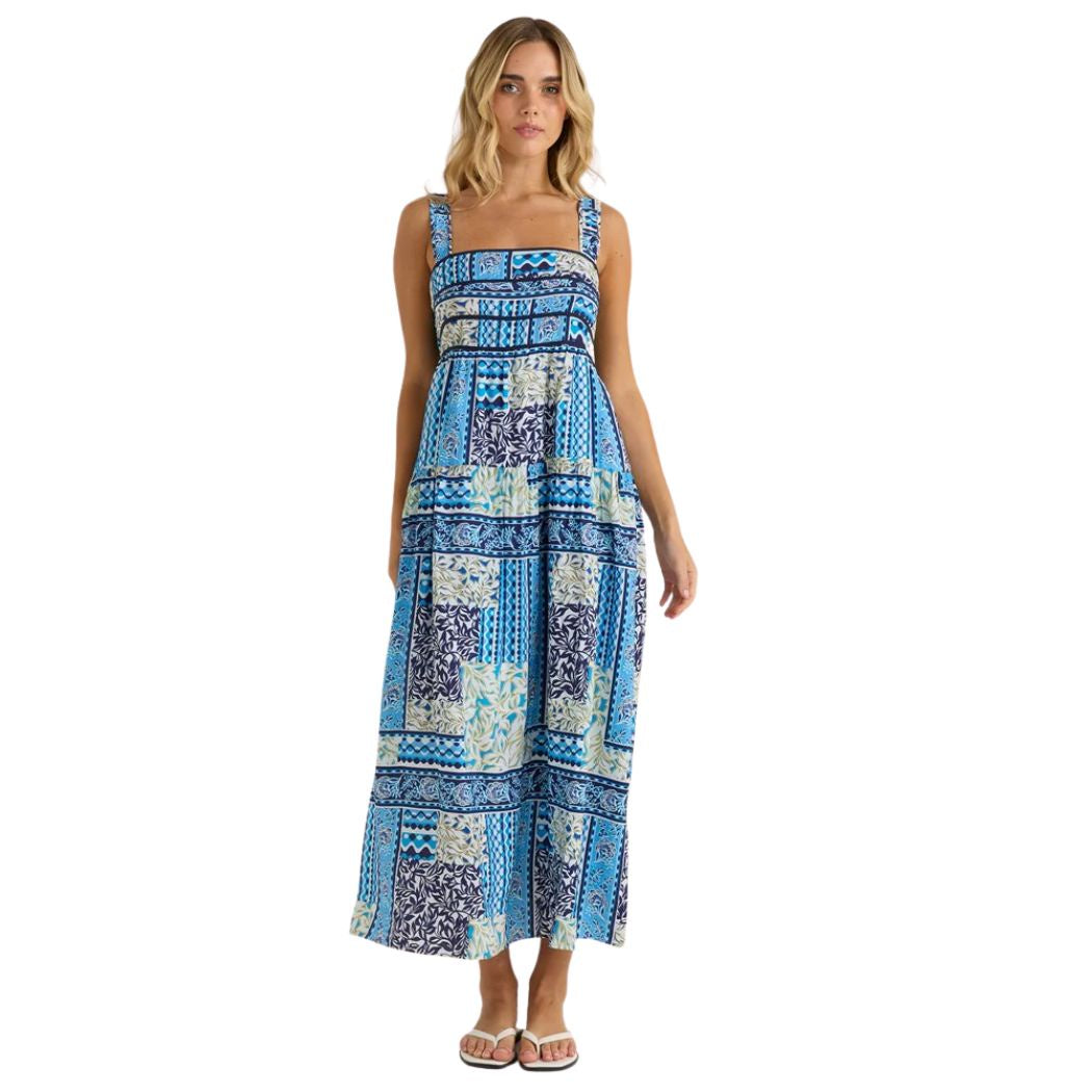 Sass Isra Midi Dress Sea Meadow Blue