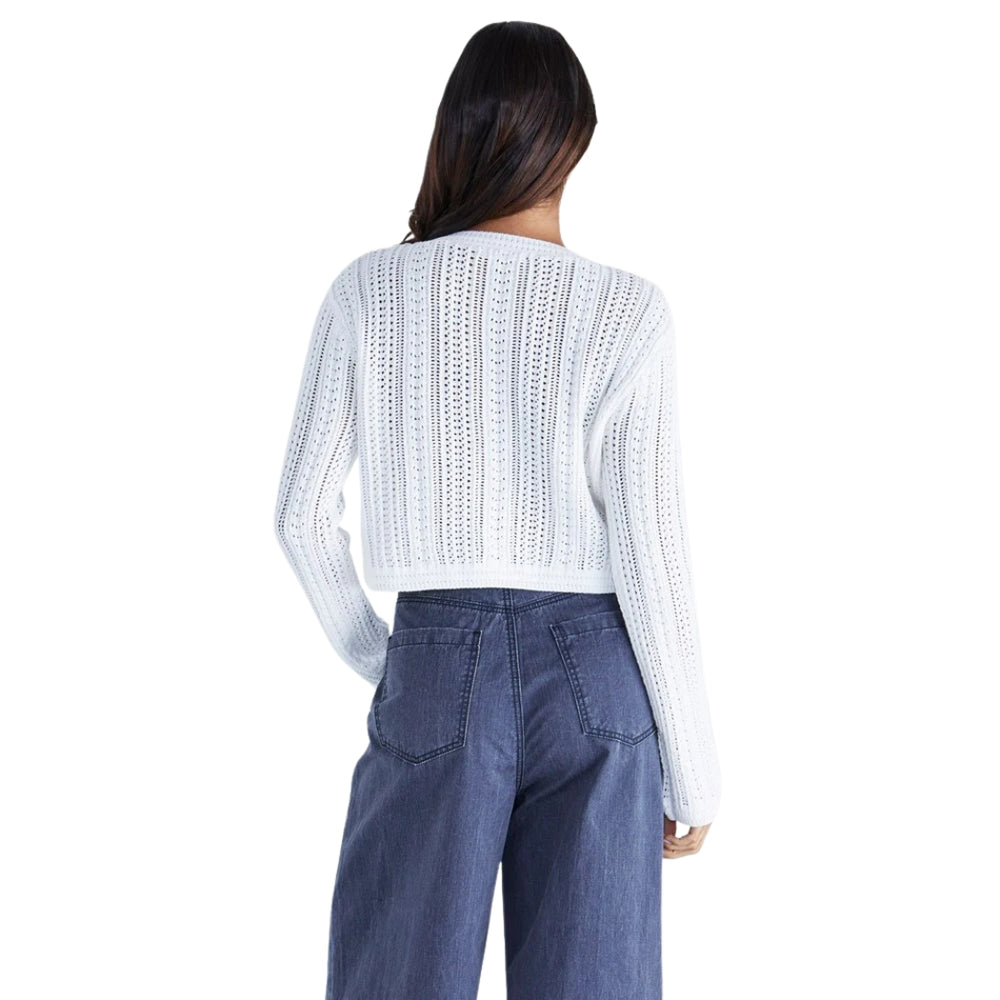 Sass Ari Cardigan White