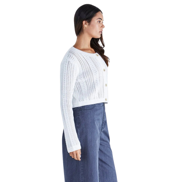 Sass Ari Cardigan White