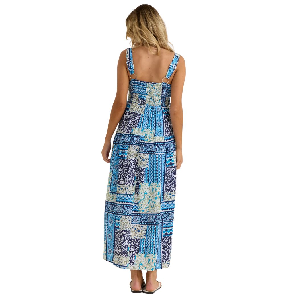 Sass Isra Midi Dress Sea Meadow Blue