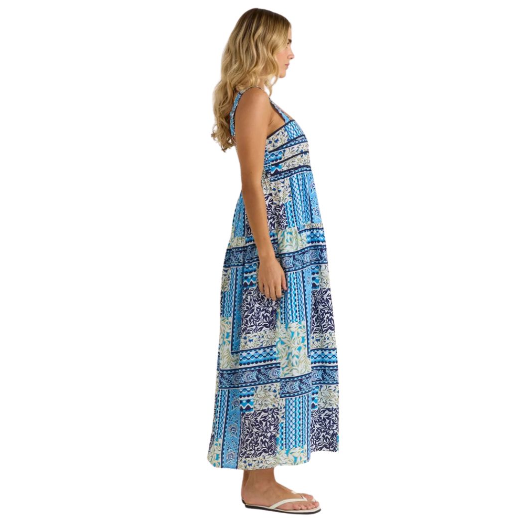 Sass Isra Midi Dress Sea Meadow Blue