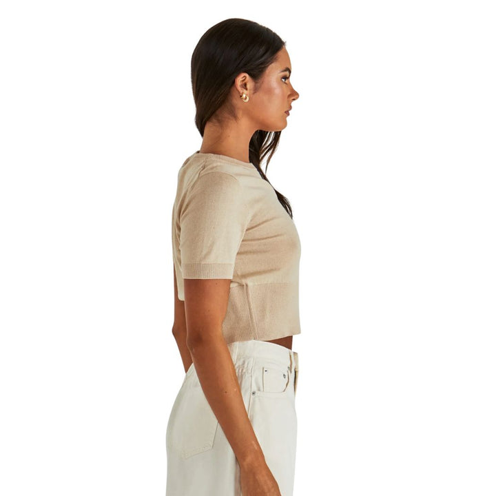Sass Leo Knit Tee Oatmeal