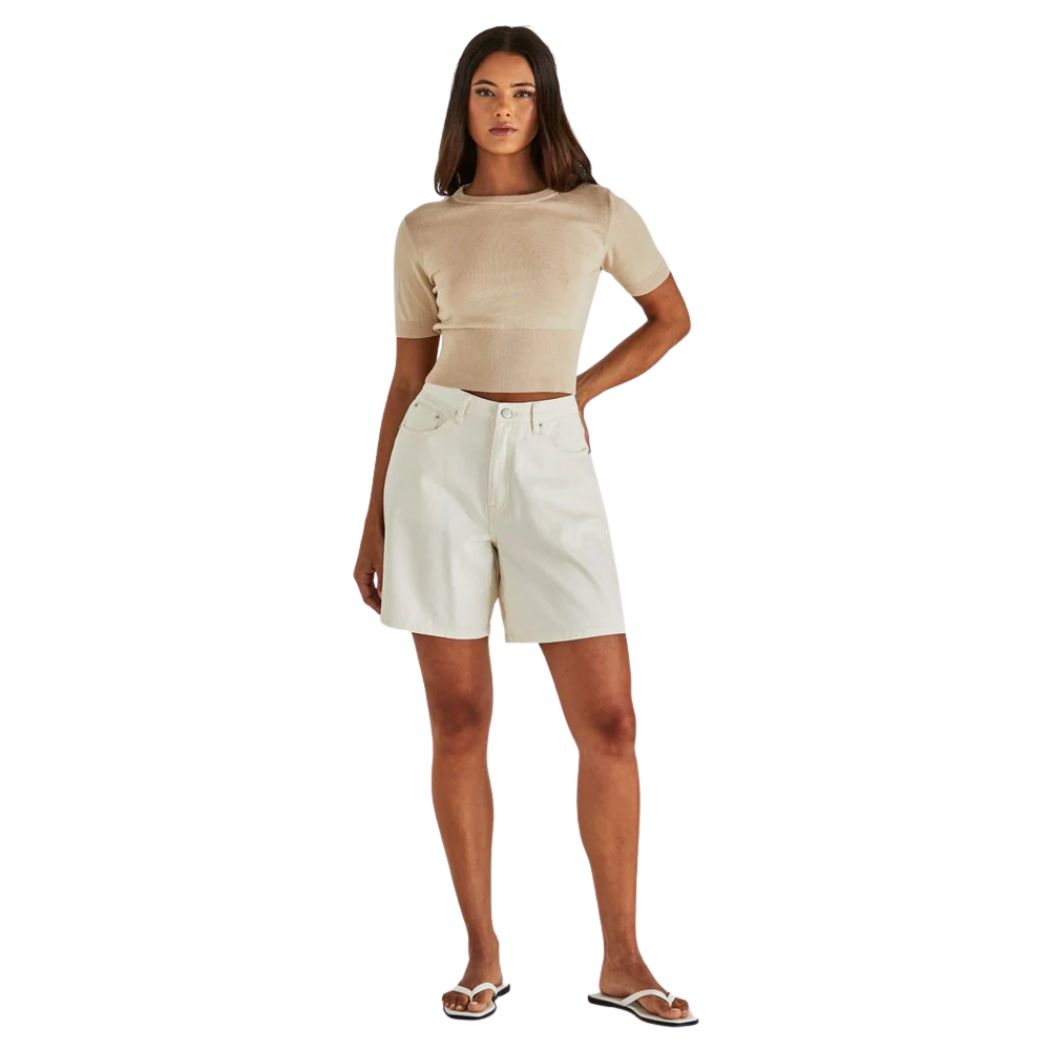Sass Leo Knit Tee Oatmeal