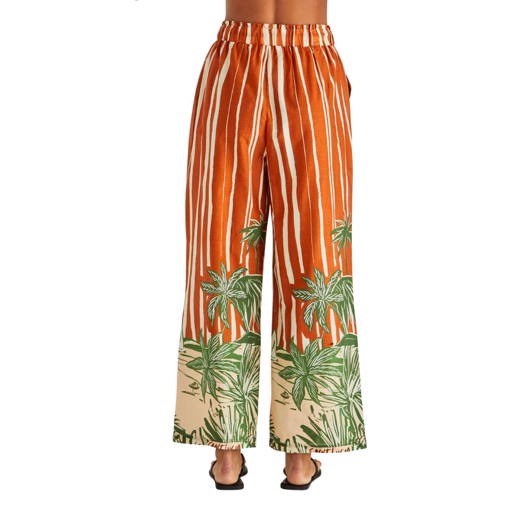 Sass Mina Elasticated Pant Palm Stripe