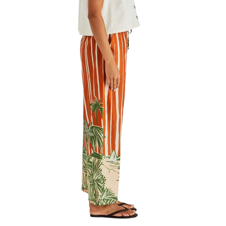 Sass Mina Elasticated Pant Palm Stripe