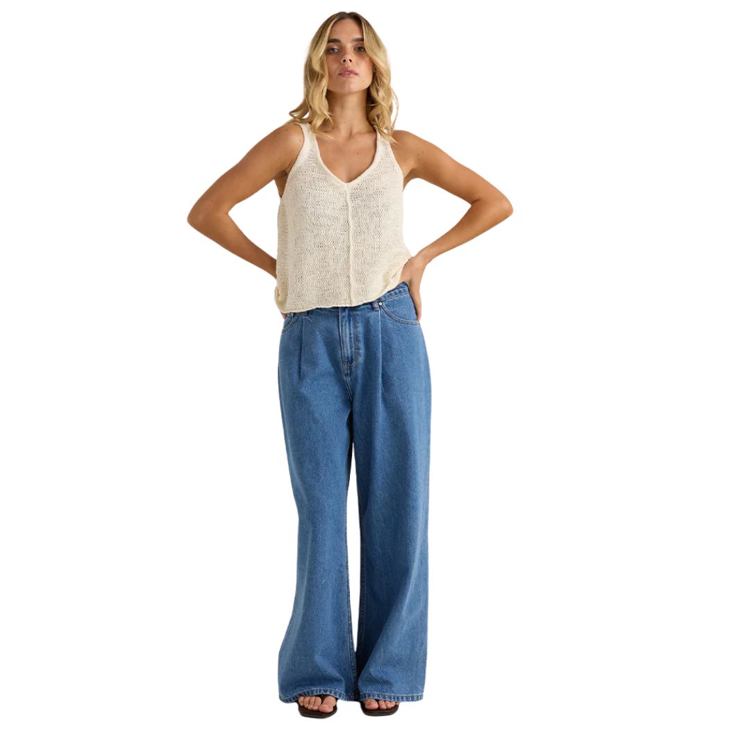 Sass Penn Knit Top Cream