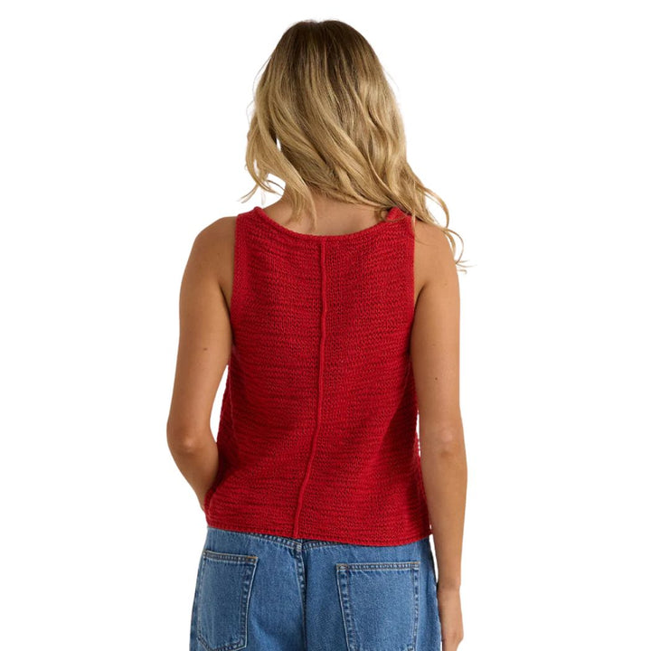 Sass Penn Knit Top Rust Red
