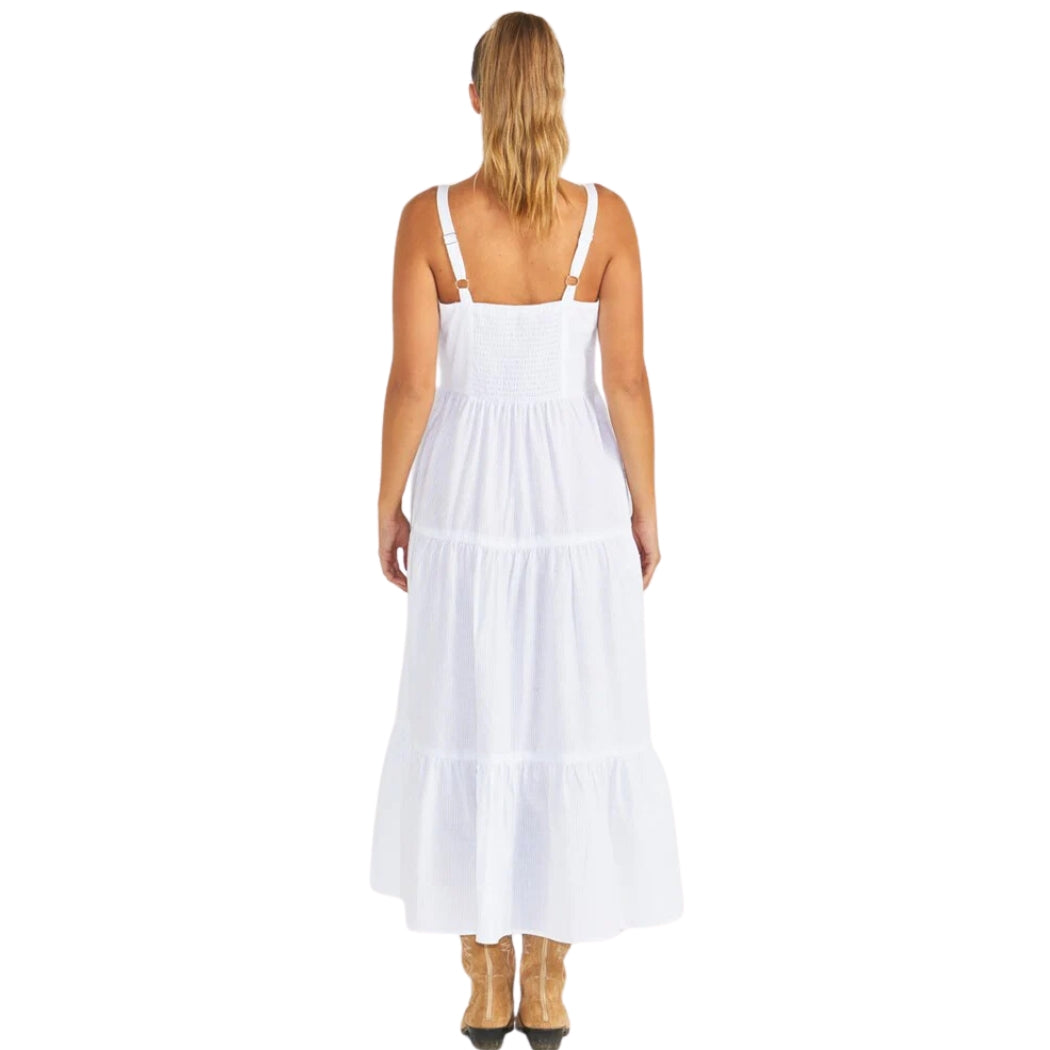 Sass Phillipa Tiered Maxi Dress White