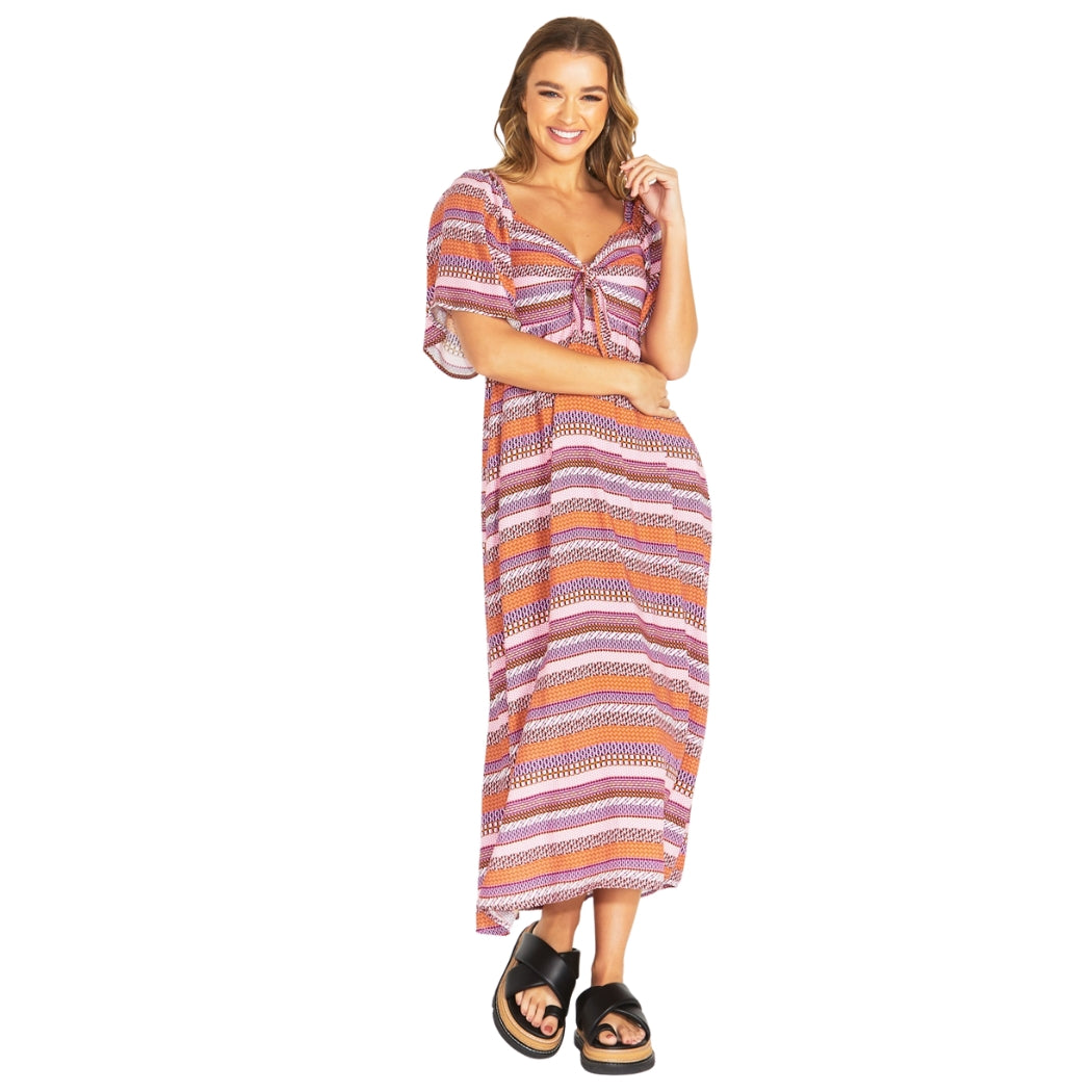 Sass Raquel Midi Dress Aztec