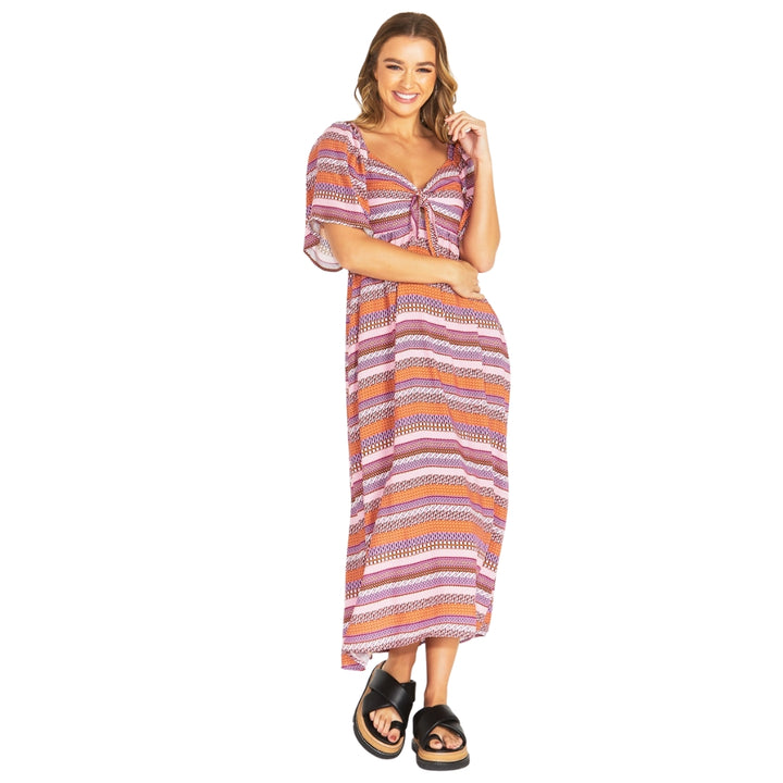 Sass Raquel Midi Dress Aztec