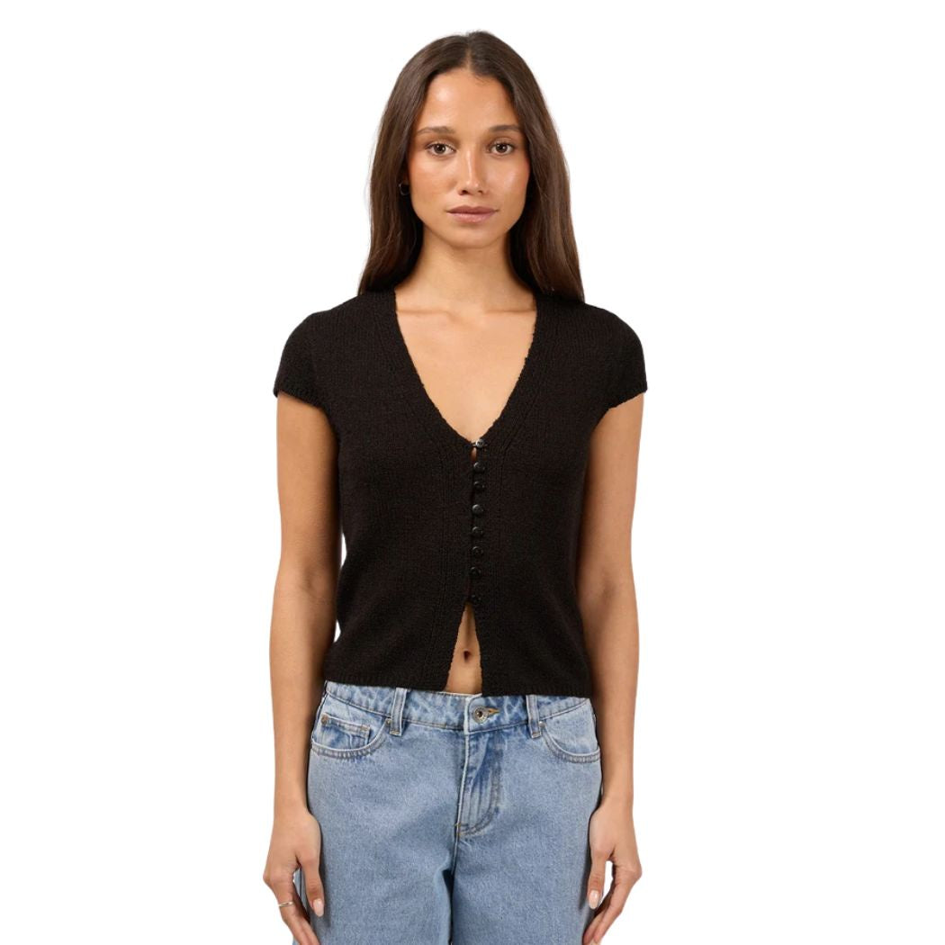 Silent Theory Callie Knit Top Black