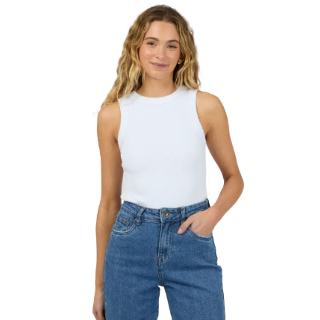 Silent Theory Pia Tank White