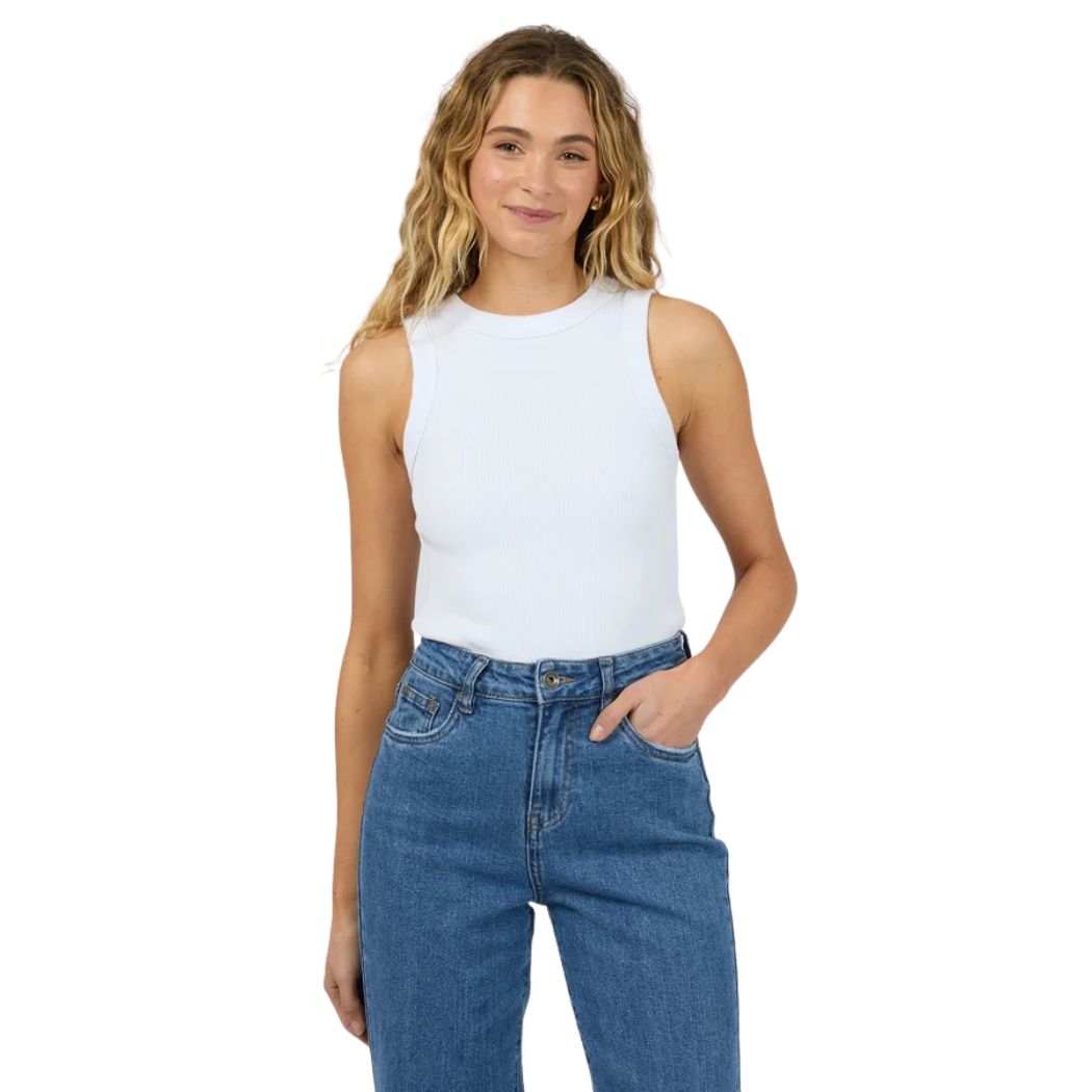 Silent Theory Pia Tank White