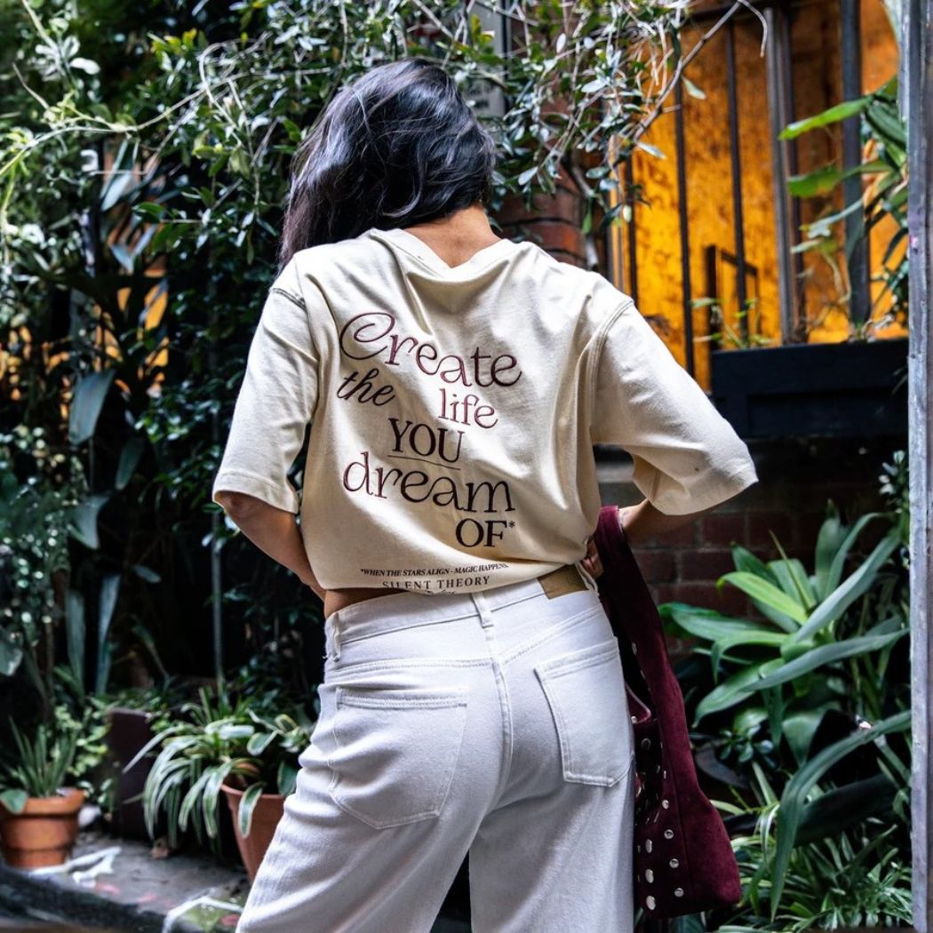 Silent Theory Dreams Oversized Tee Butter