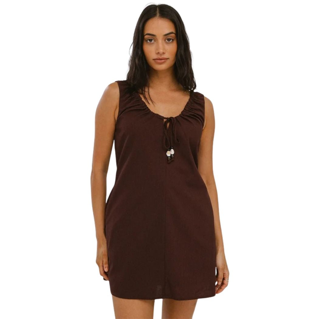Silent Theory Lenni Mini Dress Chocolate