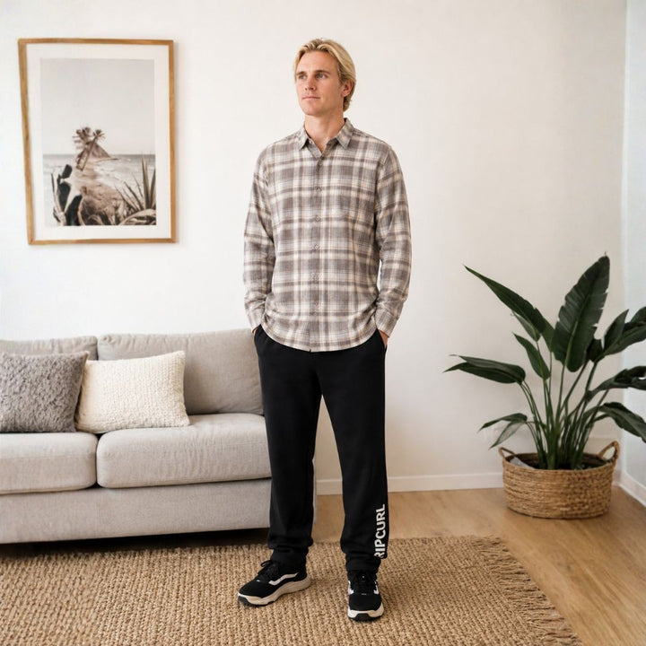 Silent Theory Leon Checked Shirt Grey