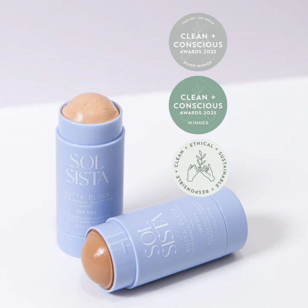 Sol Sista Butta Block Mineral Tinted SPF50+ Sunscreen Sand