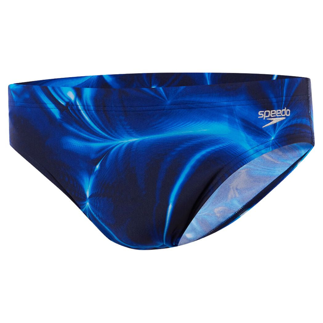 Speedo 7cm Print Brief Anthracite Deep Sapphire