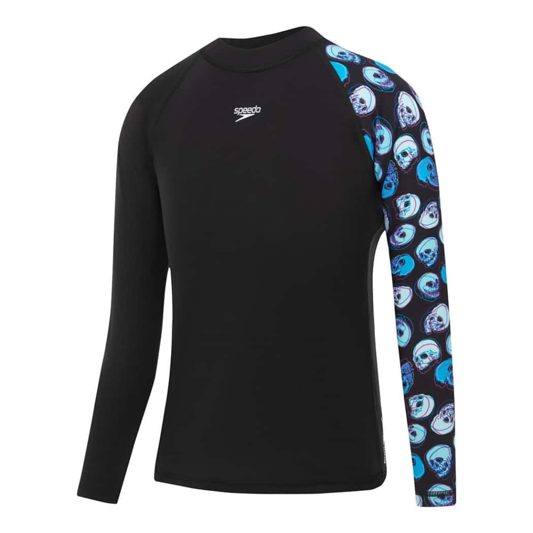 Speedo Boys Skull Rashie Long Sleeve