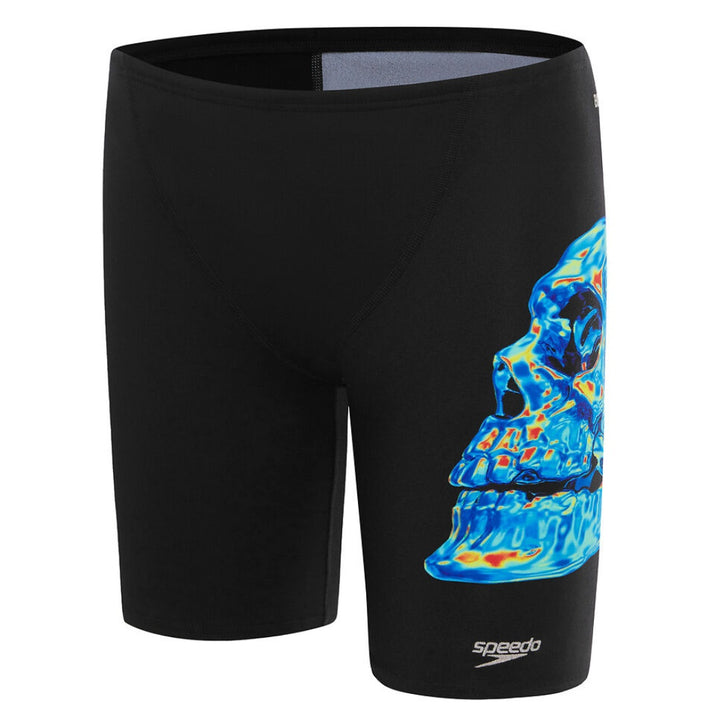 Speedo Boys Skull V-Cut Jammer Black Picton Blue