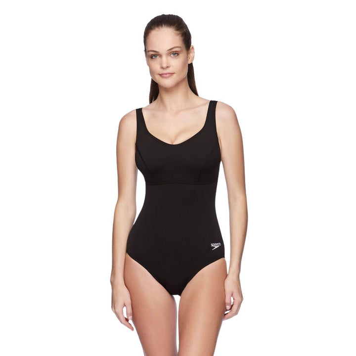 Speedo Contour Clip Back One Piece Black
