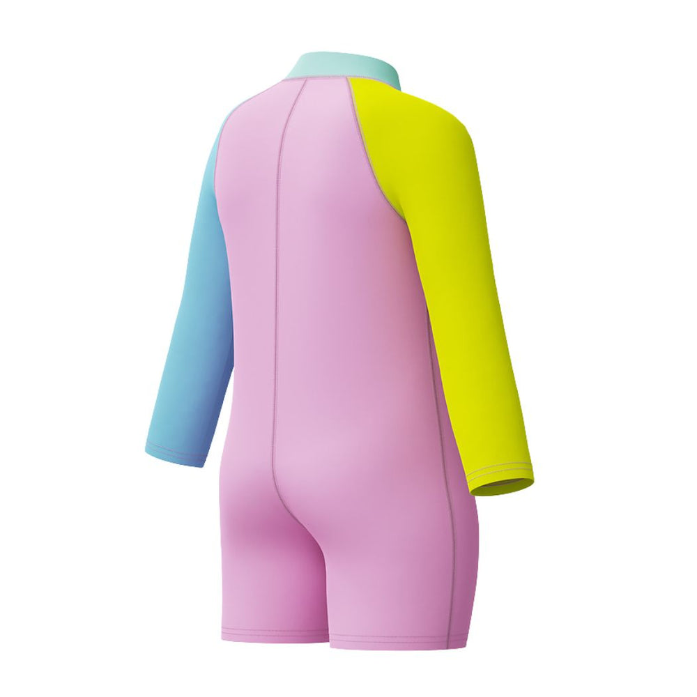 Speedo Girls Long Sleeve Zip Sunsuit Strawberry Crepe