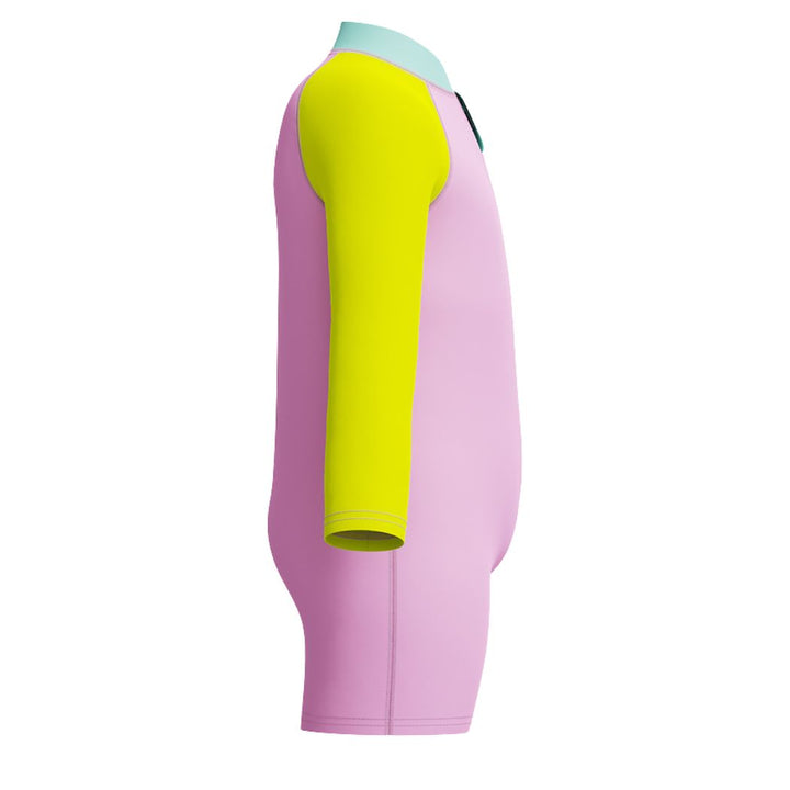 Speedo Girls Long Sleeve Zip Sunsuit Strawberry Crepe