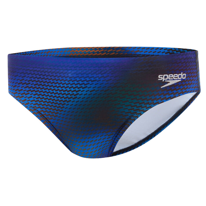  Speedo Mens Allover Print 7cm Brief Beautiful Blue