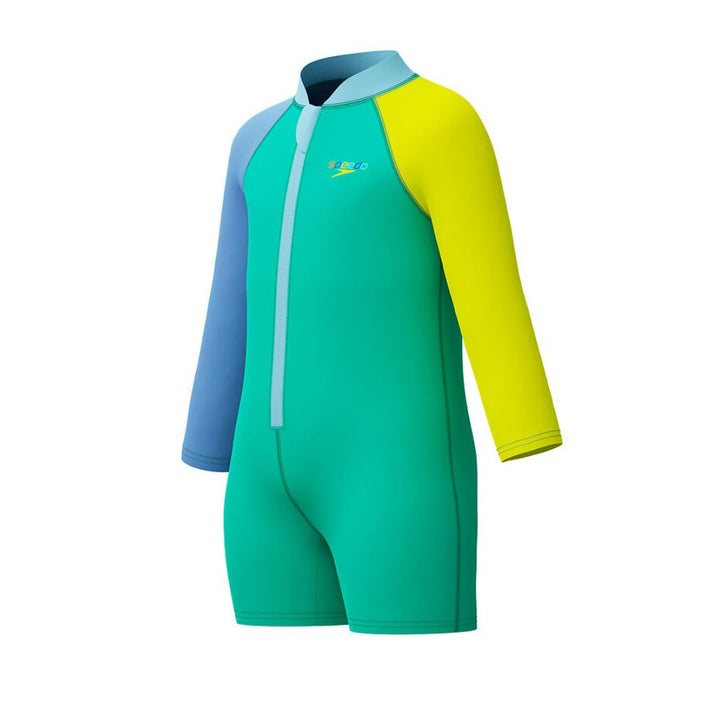 Speedo Toddler Long Sleeve Zip Sunsuit Marine Teal