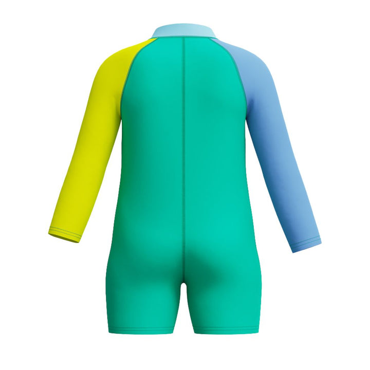 Speedo Toddler Long Sleeve Zip Sunsuit Marine Teal