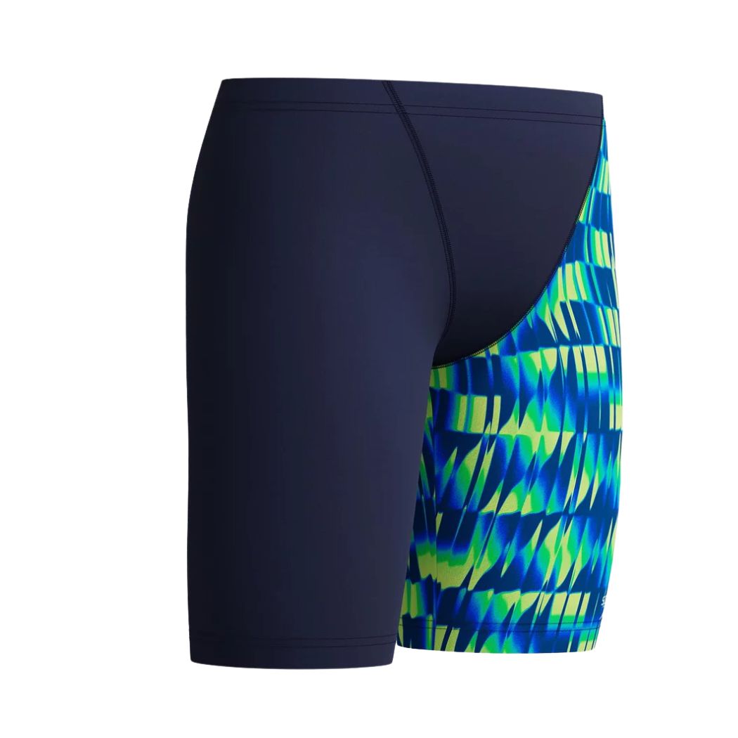 Speedo V Cut Print Jammer Boys Navy Green