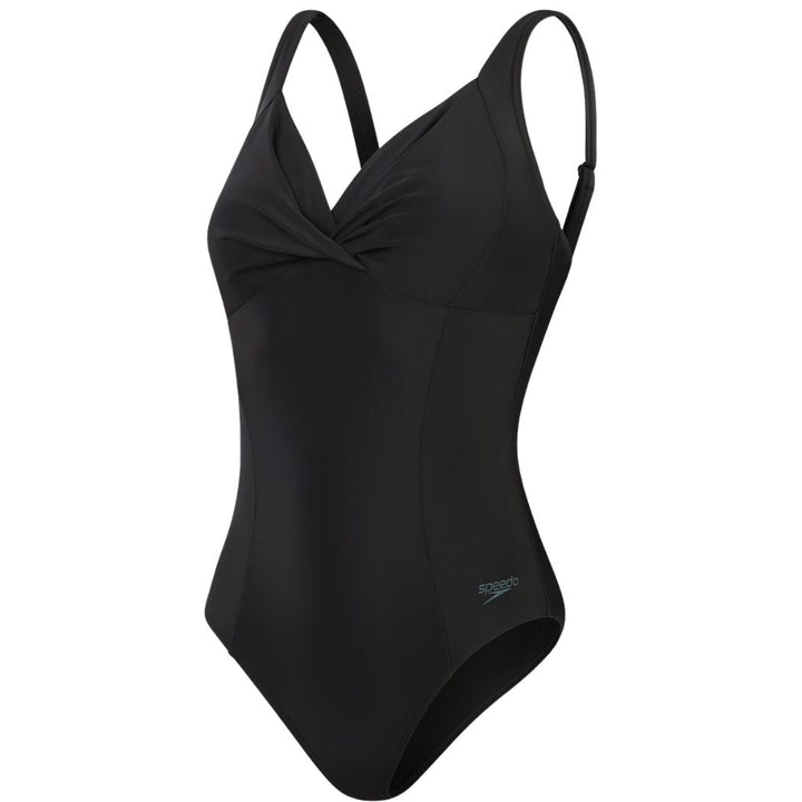 Speedo Womens Shaping Cross Knot One Piece Black