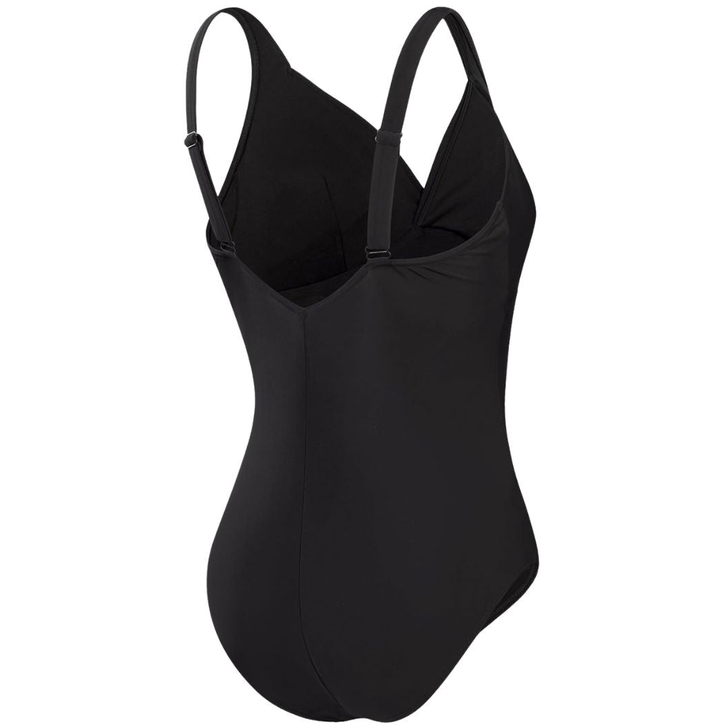 Speedo Womens Shaping Cross Knot One Piece Black