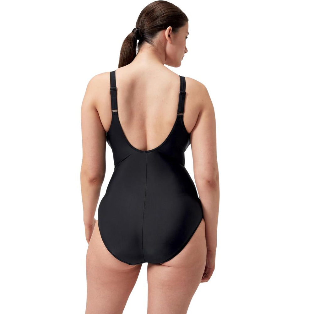 Speedo Womens Shaping Cross Knot One Piece Black