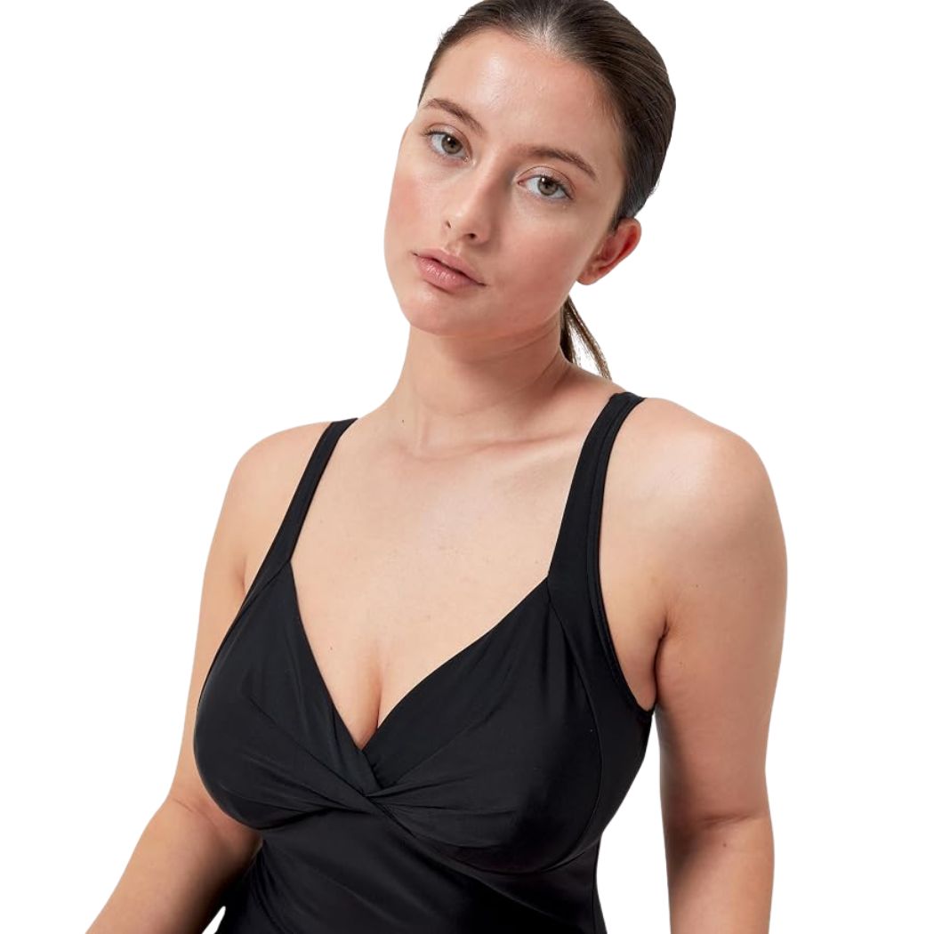 Speedo Womens Shaping Cross Knot One Piece Black