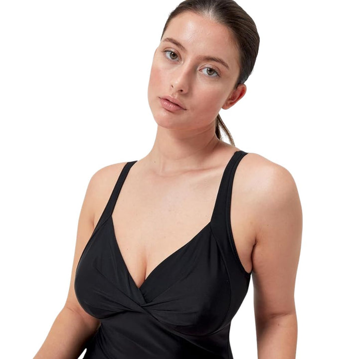 Speedo Womens Shaping Cross Knot One Piece Black