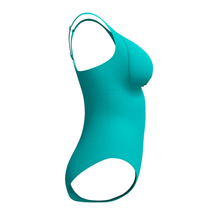 Speedo Womens Shaping Cross Knot One Piece Turquoise Gem